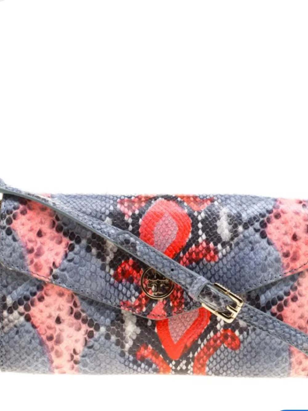 Tory Burch Python Snakeskin-Print Crossbody Bag